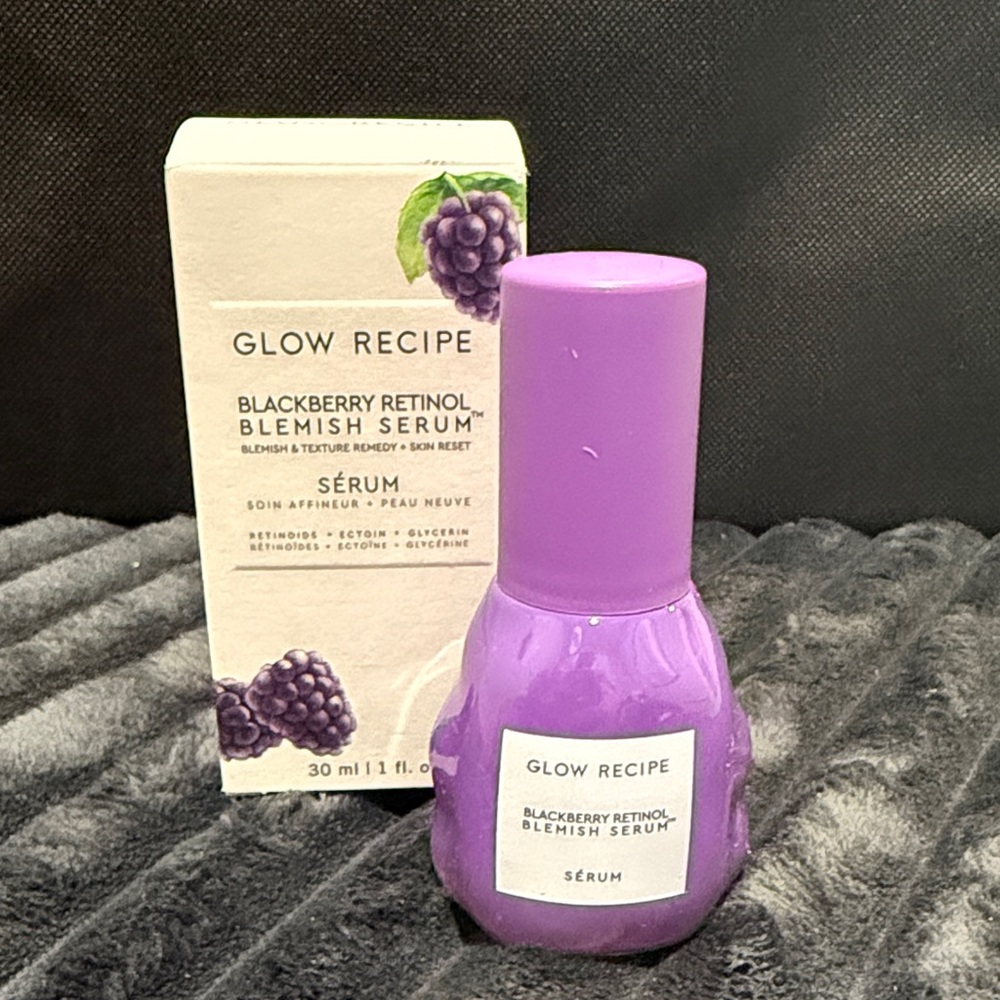 Glow Recipe Purple Blackberry Retinol Blemish Serum Bottle